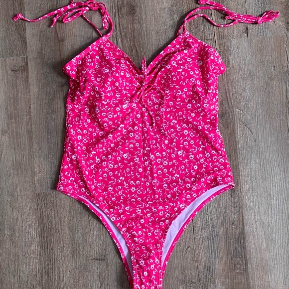 Pink Fuchsia One Piece Swimsuit - Picture 1 of 4